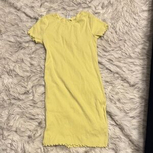 Yellow Short Sleeve Dress
